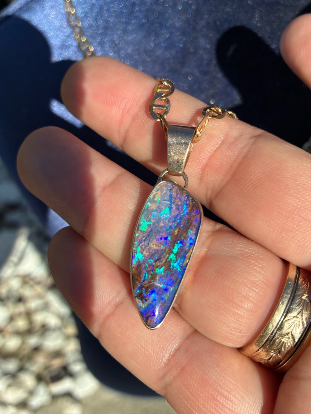 Pipe Opal Pendant (14K Gold) - Picture 15 of 16